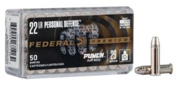 MUNIÇÃO FEDERAL CAL.22 LR PERSONAL DEFENSE 29 GR CX 50