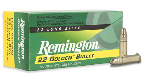 MUNIÇÃO REMINGTON CAL.22 LR GOLDEN BULLET PRN 40GR RN CX 50