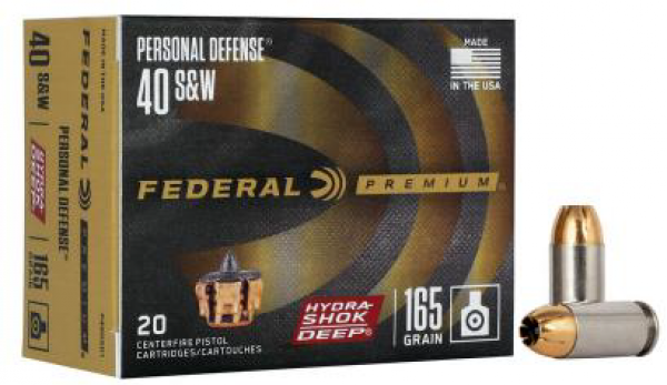 MUNICAO FEDERAL CAL. 40 S&W HYDRA SHOCK DEEP 165GR JHP CX 20