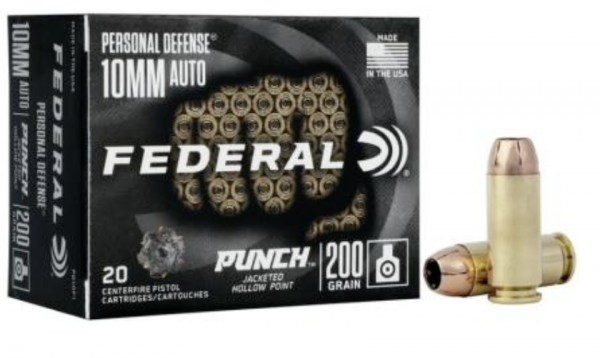 MUNIÇÃO FEDERAL CAL 10MM AUTO PUNCH JHP