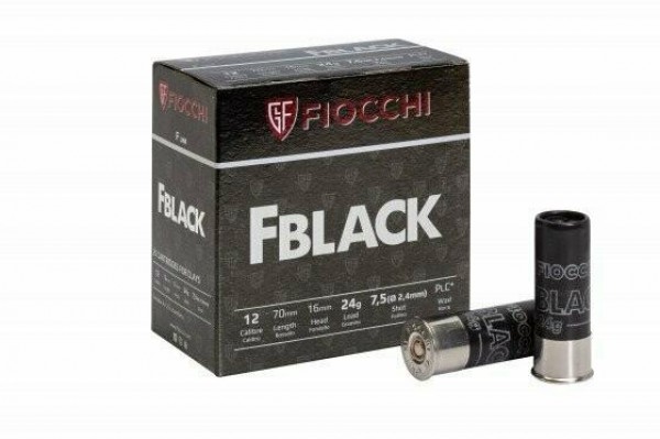 CARTUCHO FIOCCHI CAL 12 FBLACK 7.5 24g CX 25