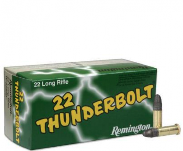 MUNIÇÃO REMINGTON CAL .22 LR HV Thunderbolt® 40GR RN CX 50