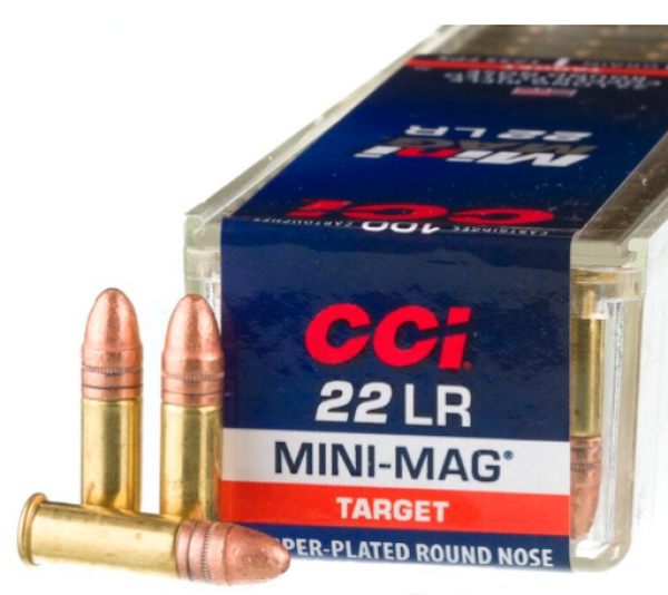 MUNIÇÃO CCI CAL .22 LR 40GR HS MINI MAG CX 100