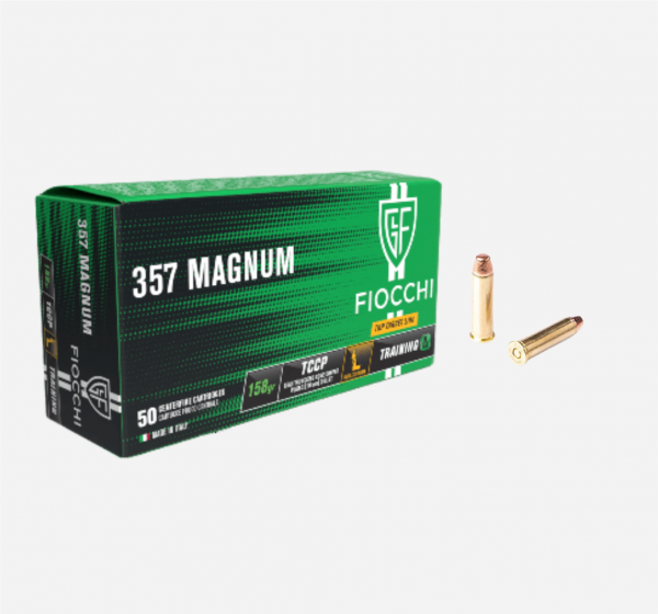 MUNIÇÃO FIOCCHI CAL 357 MAGNUM 158GR LL TCCP CX 50