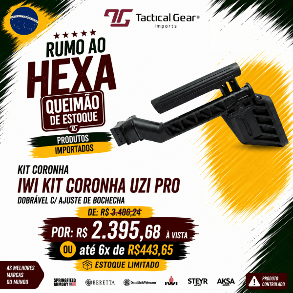 BRW - IWI KIT CORONHA UZI PRO DOBRÁVEL C/ AJUSTE DE BOCHECHA
