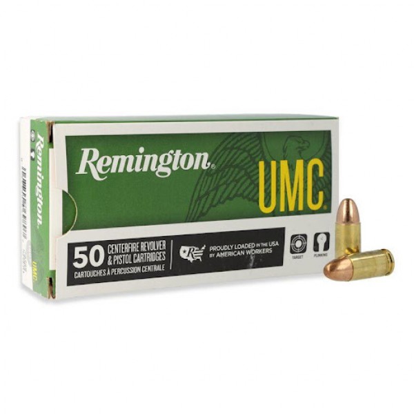 MUNIÇÃO REMINGTON CAL 9MM LUGER 147 GR FMJ