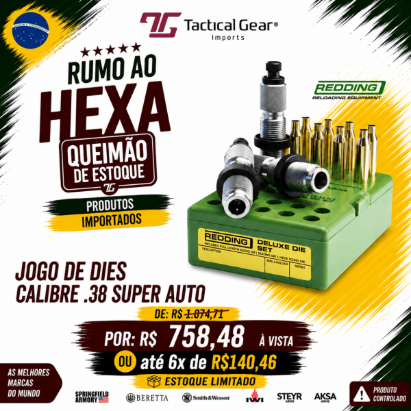 RRE - JOGO DE DIES - CALIBRE .38 SUPER AUTO