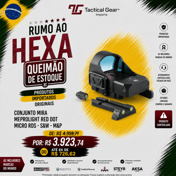 BRW - CONJUNTO MIRA MEPROLIGHT RED DOT MICRO RDS - S&W -  M&P