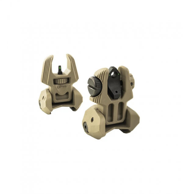 BRW - MEPRO FRBS 2-DOT REAR - MIRA RETRÁTIL COM TRÍTIO - DESERT TAN