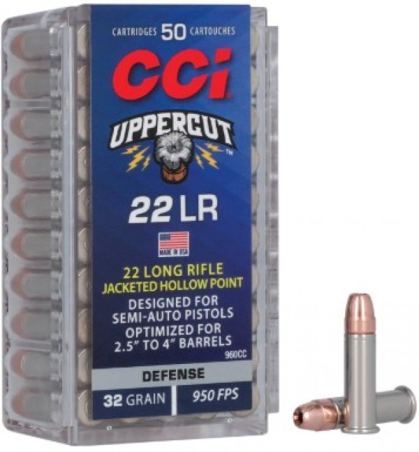 MUNIÇÃO CCI CAL .22 LR UPPERCUT 32GR HP