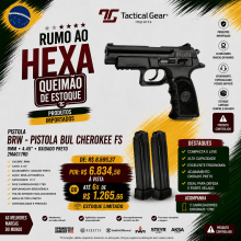 BRW - PISTOLA BUL CHEROKEE FS, 9MM, 4.45", OXIDADO PRETO, 2MAG17RD