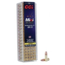 MUNIÇÃO CCI CAL 22LR MINI MAG SEGMENTED HP 40GR CX 100 