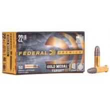 MUNIÇÃO FEDERAL CAL.22 LR GOLD MEDAL 40GR CX 50