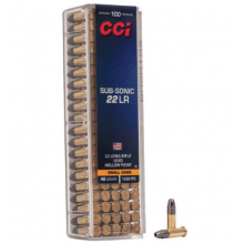 MUNIÇÃO CCI CAL .22 LR SUB-SONIC 40GR LHP CX 100 