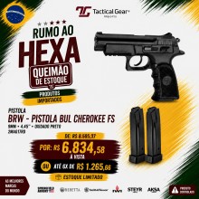 BRW - PISTOLA BUL CHEROKEE FS, 9MM, 4.45", OXIDADO PRETO, 2MAG17RD