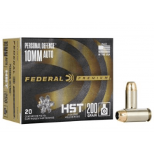 MUNIÇÃO FEDERAL CAL 10MM AUTO PERSONAL DEFESNSE HST