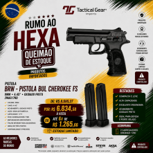 BRW - PISTOLA BUL CHEROKEE FS, 9MM, 4.45", OXIDADO PRETO, 2MAG17RD
