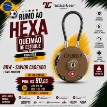 BRW - SAVIOR - CADEADO MARROM - 1 UNID 