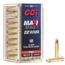 MUNIÇÃO CCI CAL 22 WMR MAXI-MAG 40GR TMJ