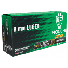 MUNIÇÃO FIOCCHI CAL 9MM LUGER 124GR LL RNCP CX 50