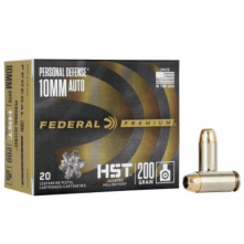 MUNIÇÃO FEDERAL CAL 10MM AUTO PERSONAL DEFESNSE HST