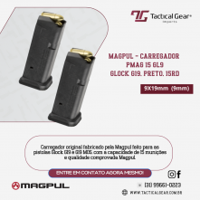 BRW - MAGPUL - CARREGADOR PMAG 15 GL9 - GLOCK G19, 9MM, PRETO, 15RD