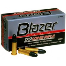 MUNIÇÃO CCI CAL 22 LR 40GR BLAZER LRN CX 50